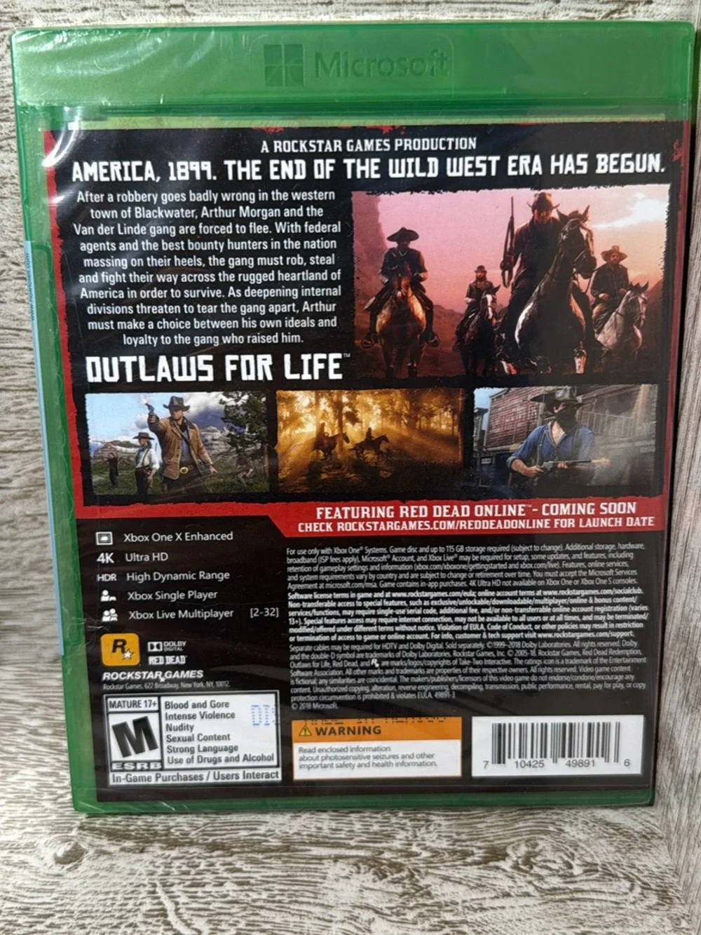 Red Dead Redemption II (Xbox One) - Red/Orange Cover